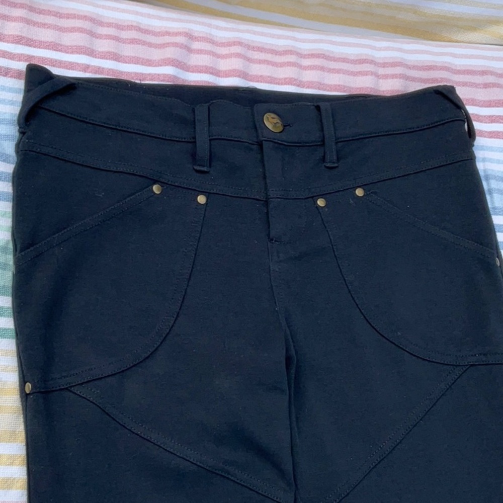 Eh 🎁 Free people skinny pants sz 29 inseam 30 black front and back pockets - Picture 4 of 13